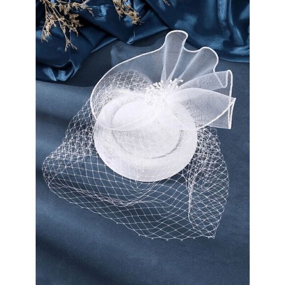 🤍 2PCS Pinup Retro Vintage Classy 1950s White Hat Gloves Accessories Set NEW - Picture 13 of 16